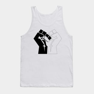 Black and White fist Tank Top